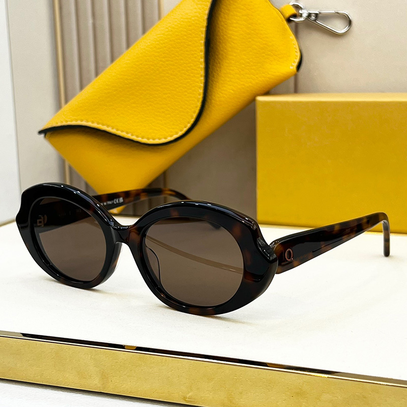 Summer 24SS New Women Fashion Mini Slim Oval Sunglasses Slim Acetate Frame LW40137F Outdoor Leisure Men Fashion Luxury Designer Sunglasses
