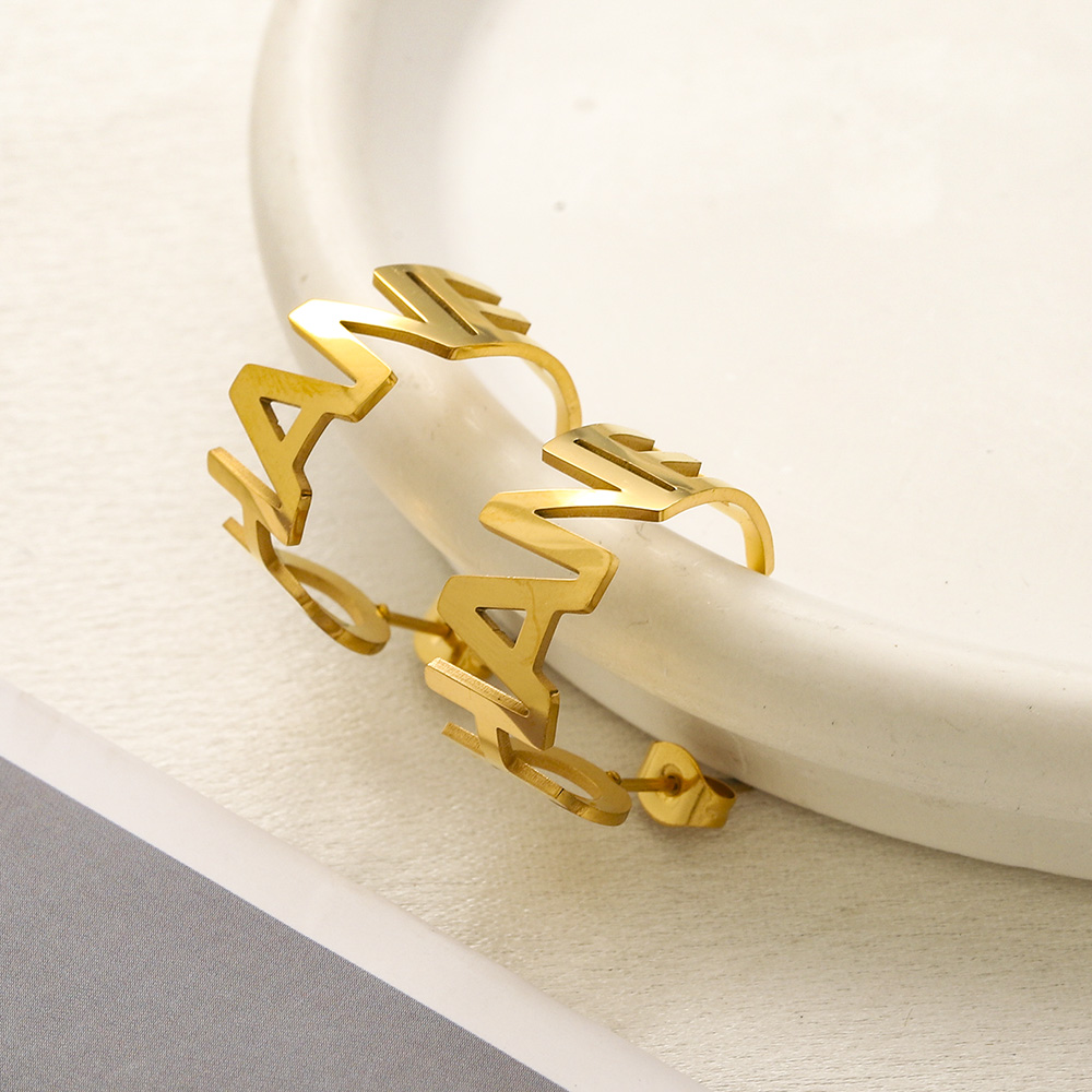 Brand Designers C-Letters Stud Earrings Geometric Famous Women Hoop Earring Wedding Party Jewelry Accessories
