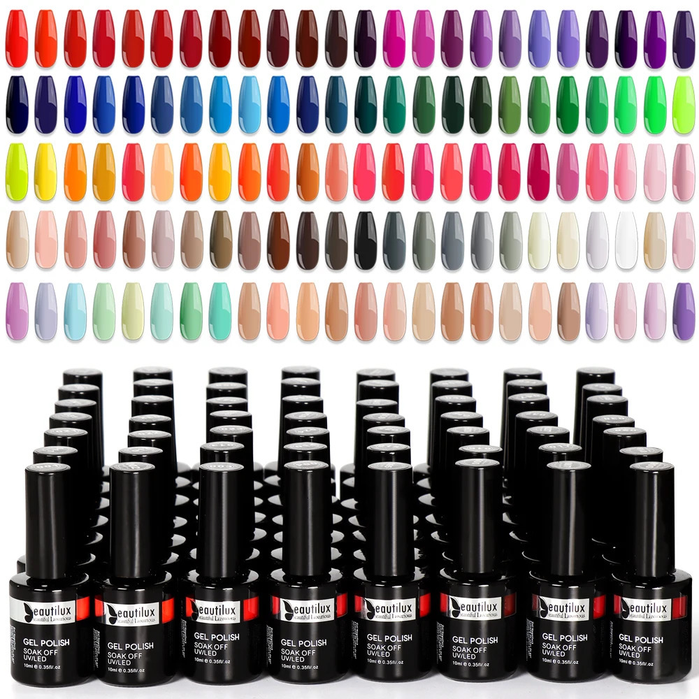 Beautilux 30pcs Soak Off UV LED High Pigment Gel Nail Polish Nails Art Gel Polish Lacquer Nail Supplies for Professionals 240619
