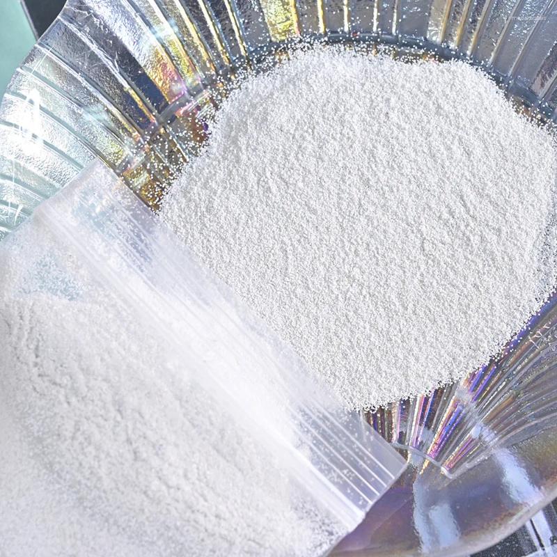Nail Glitter 50g 4 Sizes PURE WHITE /BLACK Matte Chunky Mix IN SHAKER Sparkling Sugar ART Fine