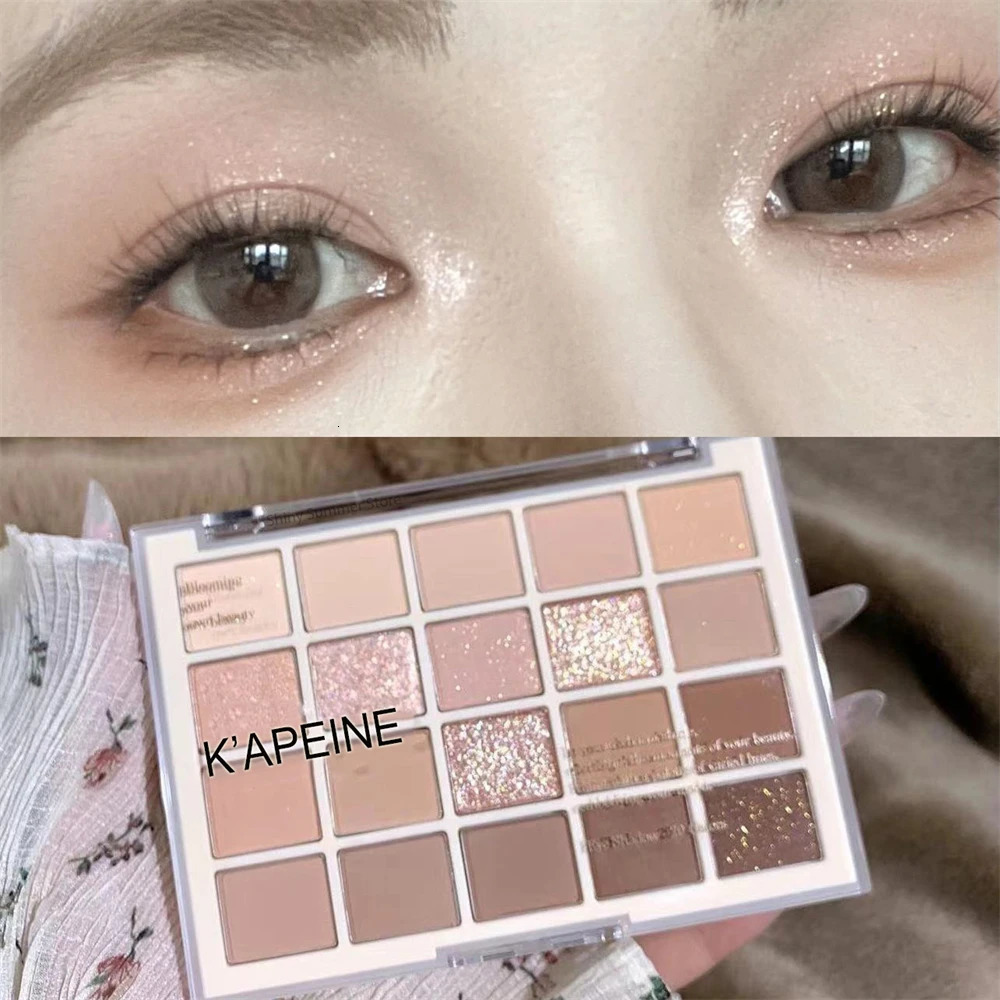 20 Colors Glitter Pink Rose Eye Shadow Palette Low Saturation Nude Matte Korean Makeup Cool and Warm Tone Brown Eyeshadow Makeup 240624