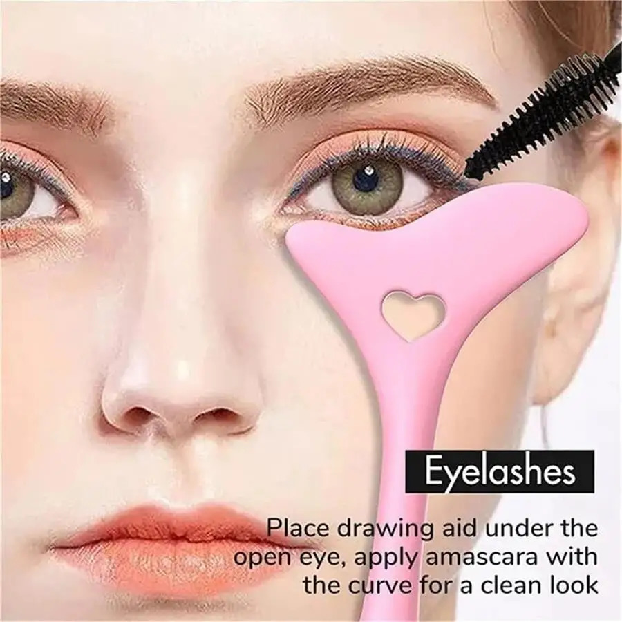 Makeup Tool Eyeliner Pencil Auxiliary Eyeliner Eye Black Baffle Silicone Eyeliner Auxiliary Makeup 1 Pink 240624