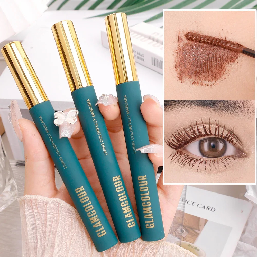 Colorful 5D Mascara Waterproof Quick Dry Not Blooming Blue Black Curling Eyelash Lengthen Long lasting Eyelash Mascara Cosmetics 240625