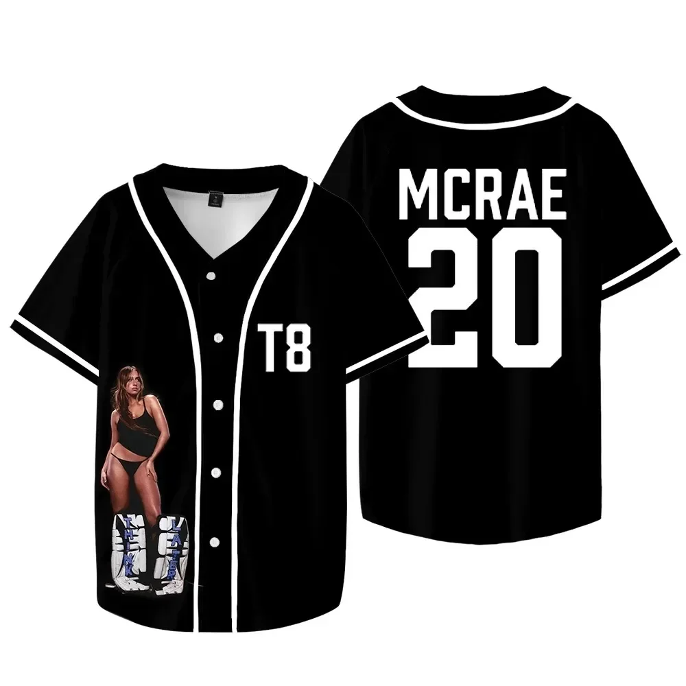 Tate McRae T8 Baseball T Shirt Men Women Hipster Hip Hop Short Sleeve Tee Shirt Street Wear Summer Tops