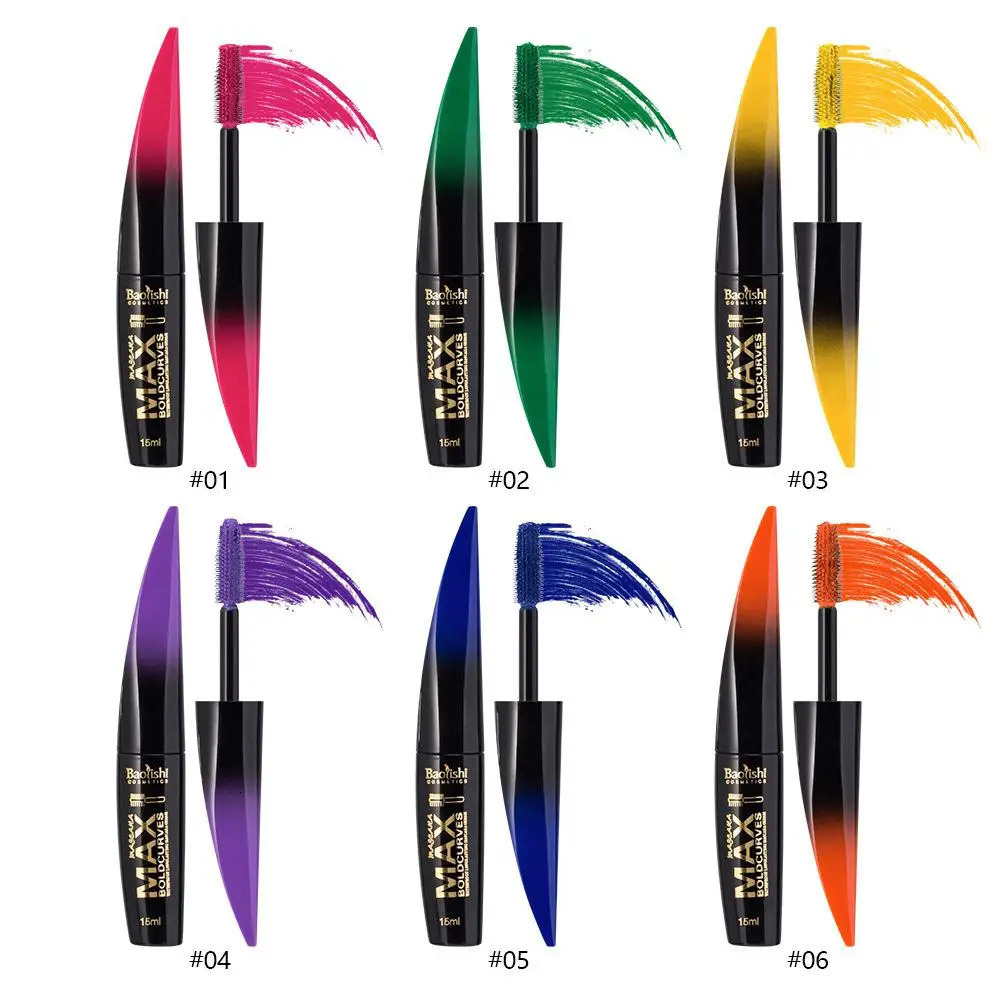 Colorful Mascara Eye Lashes Thick Curl Lengthening Eyelashes Waterproof Long Lasting Eyeliner Cosmetics Woman Eyes Makeup Tools 240625