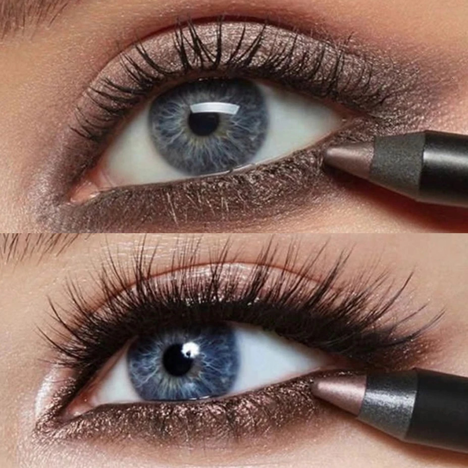 Pearlescent Glitter Eyeshadow Pen Eye Shadow Pencil Waterproof Matte Cream Nude Eye Makeup Pigment Silkworm Eyeliner Shadow Pen 240624