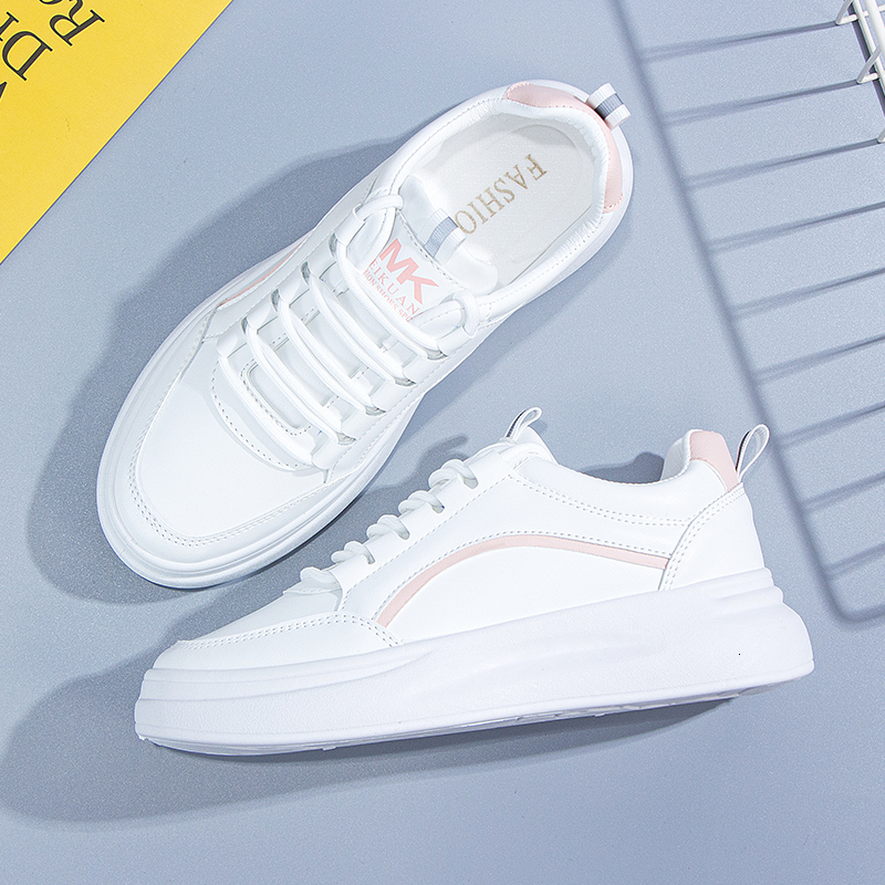 New Design soft Autumn White woman girl Casual simple style Wild Student Shoes