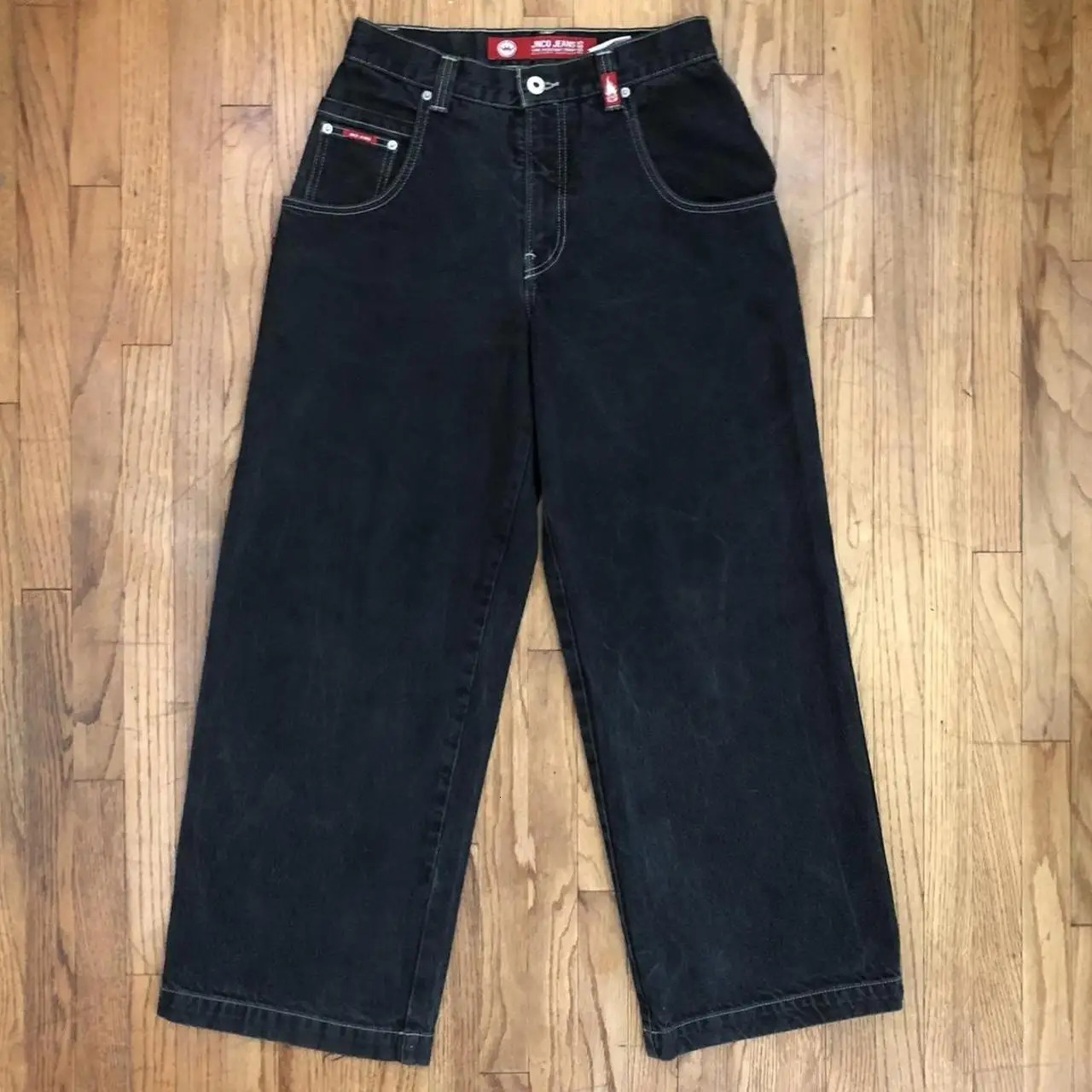 Y2k Streetwear JNCO Baggy Jeans Men High Quality Embroidered Vintage Jeans Women Hip Hop Goth Harajuku Casual Wide Leg Pants 2