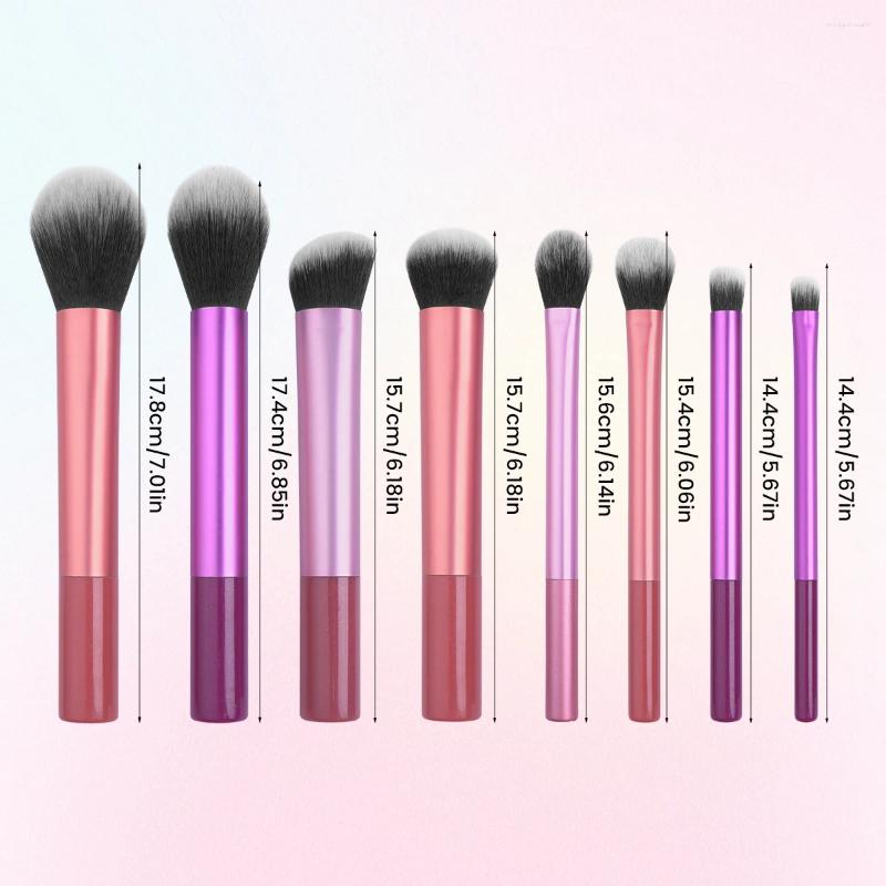 Makeup Brushes MAANGE 8PCS Brush Set Soft Fluffy Hair Make Up Foundation Blush Eyeshadow Cosmetic Tools For Beginner