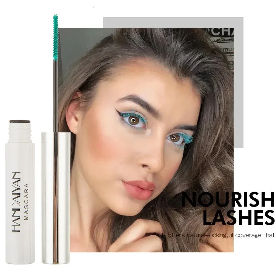 12 Color Mascara Waterproof Fast Dry Eyelashes Curls Extension Make-Up Eyelashes Blue Red Purple Black White Gold Ink Mascara 240625