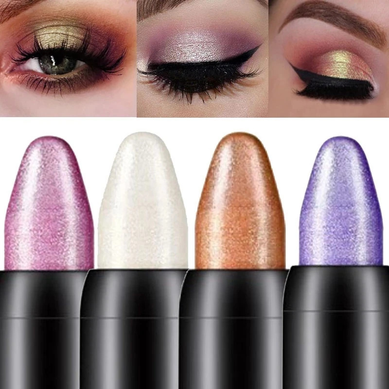 16 Color Highlighter Eyeshadow Pencil Waterproof Glitter Matte Nude Eye Shadow Makeup Pigment Cosmetics Eyeliner Eye Shadow Pen 240624
