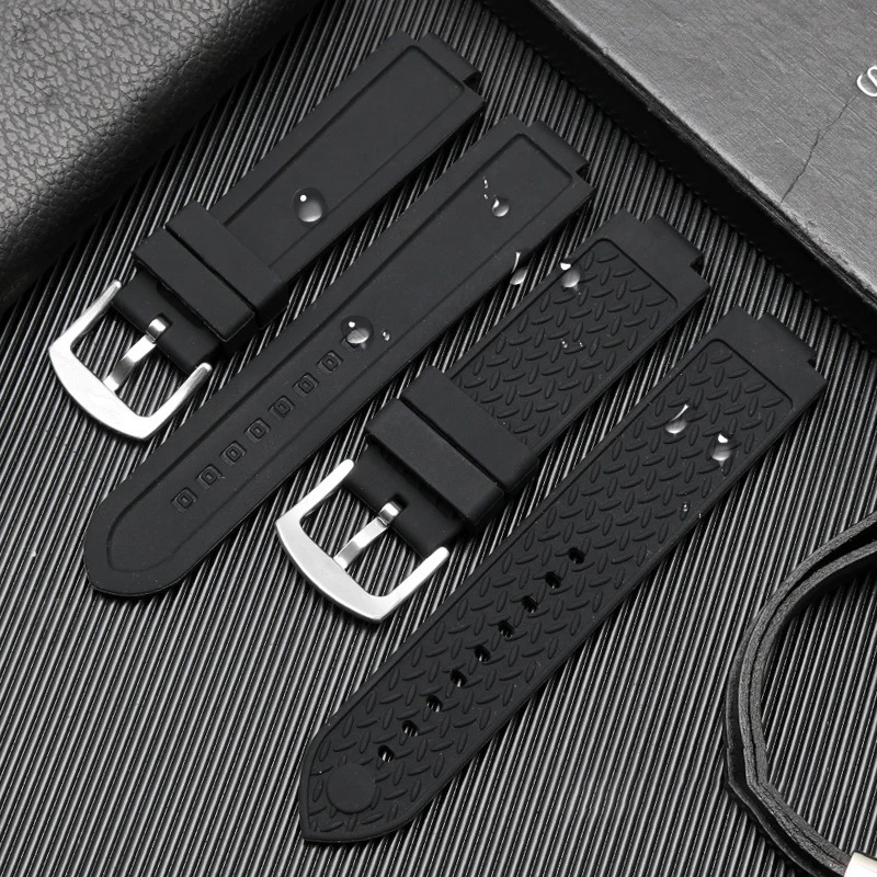 Convex mouth silicone watchband for the imperial Pelago Tomahawk 25600 25500 series watch strap impeap mens wristband 22mm belt 240618