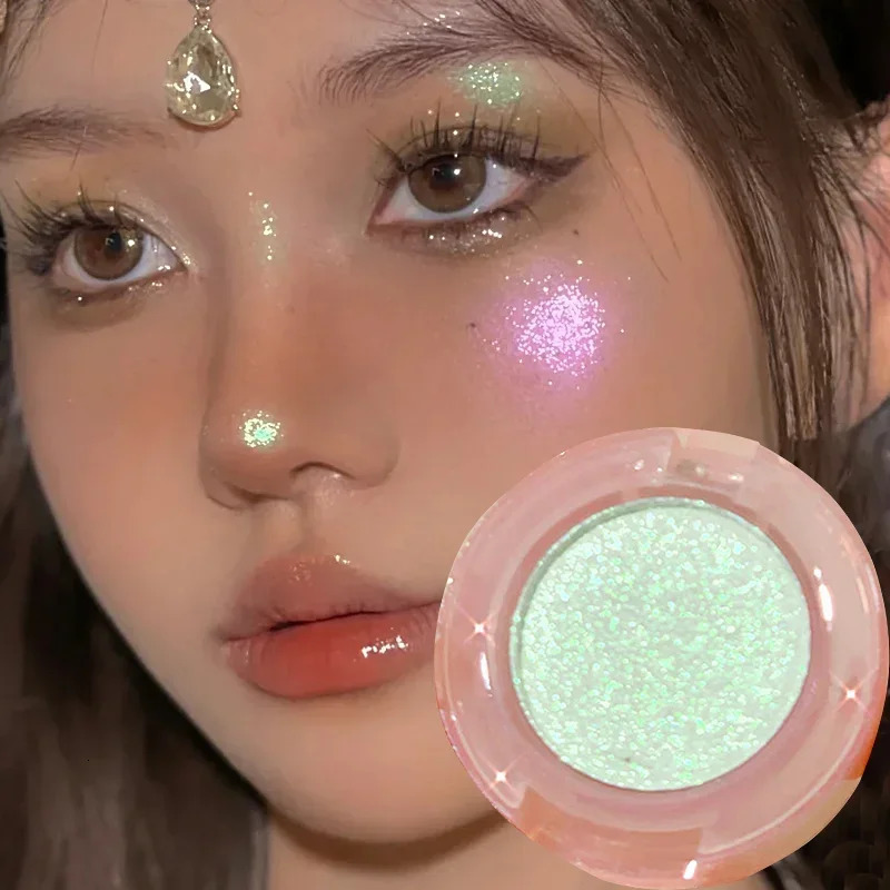 Monochrome Eyeshadow Palette Diamond Glitter Discoloration Eyeshadow Highlighter Sequins Waterproof Lasting Eyes Makeup Pigments 240624