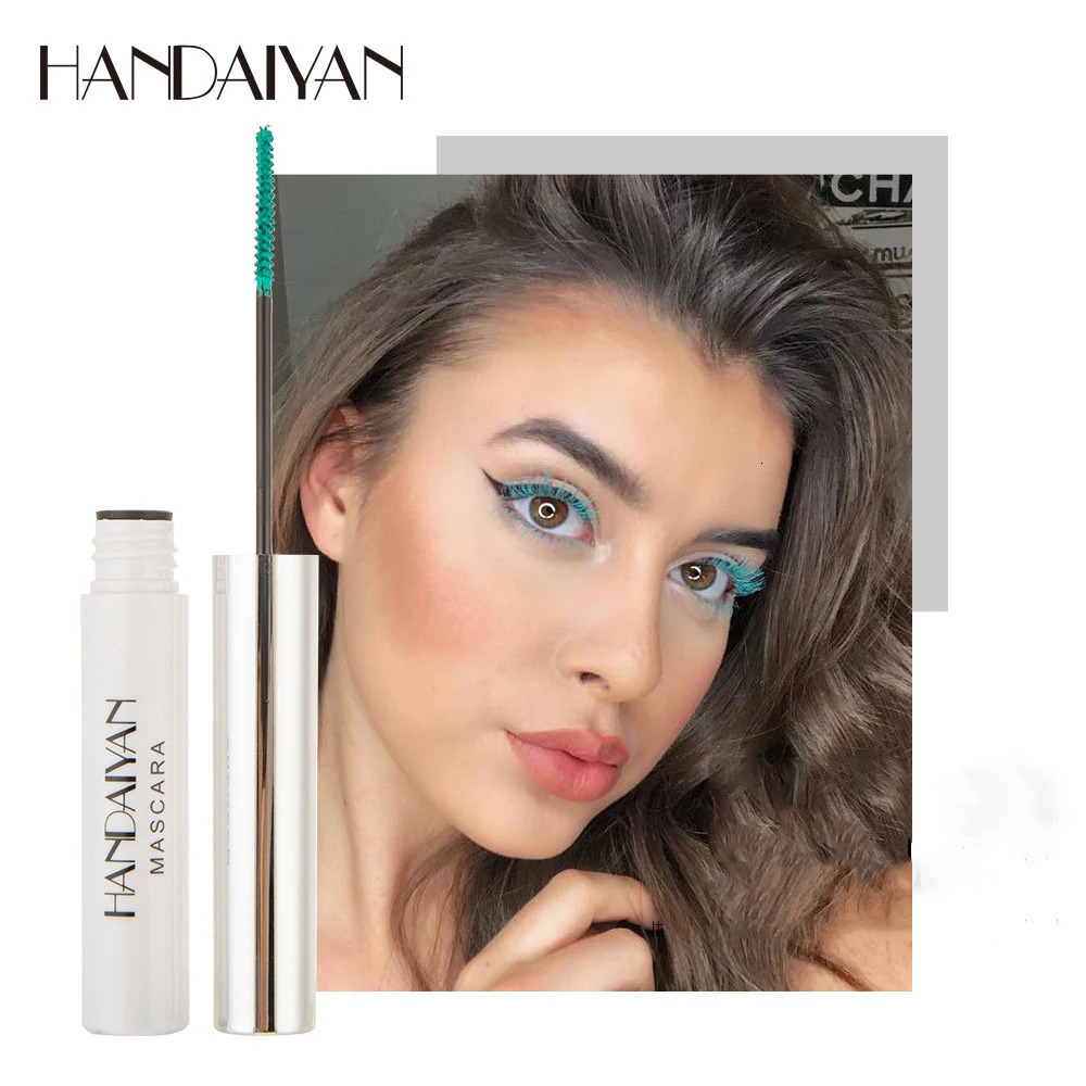 Color Mascara Waterproof Fast Dry Eyelashes Curling Lengthening Makeup Eye Lashes Blue Green Red Purple Black White Ink Mascara 240625
