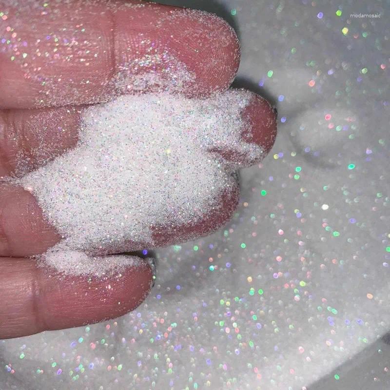 Nail Glitter 50g 4 Sizes PURE WHITE /BLACK Matte Chunky Mix IN SHAKER Sparkling Sugar ART Fine