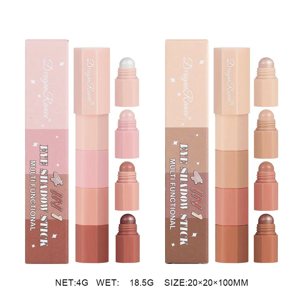 Lazy Man Eye Shadow Pen Waterproof non-blooming High-gloss Silkworm Sleeping Pen Pearlescent Four-section Eye Shadow Stick suit 240624