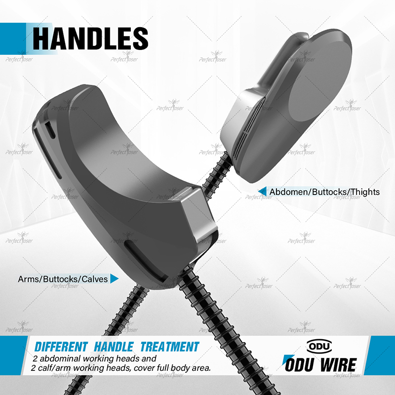 Perfectlaser High Power EMS Body Slimming Machine Emslim Muscle Toning Building Abdomen Firming Machine Fat Reduction 4 Handles 14 Tesla 5000W