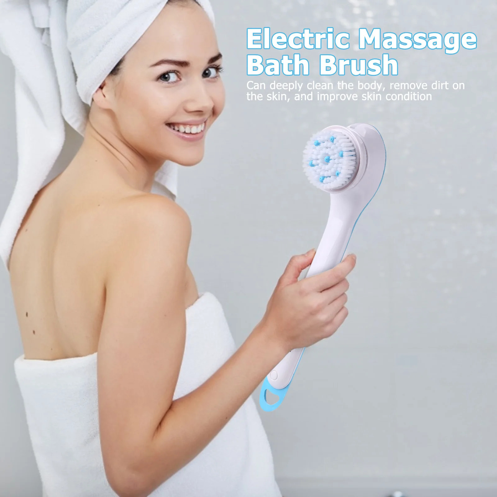 Electric Bath Brush Five Brushes in One Brush Face Wash Brush Full Body Wash Brush Soft Massage Brush Waterproof Scrubbing Brush 240624