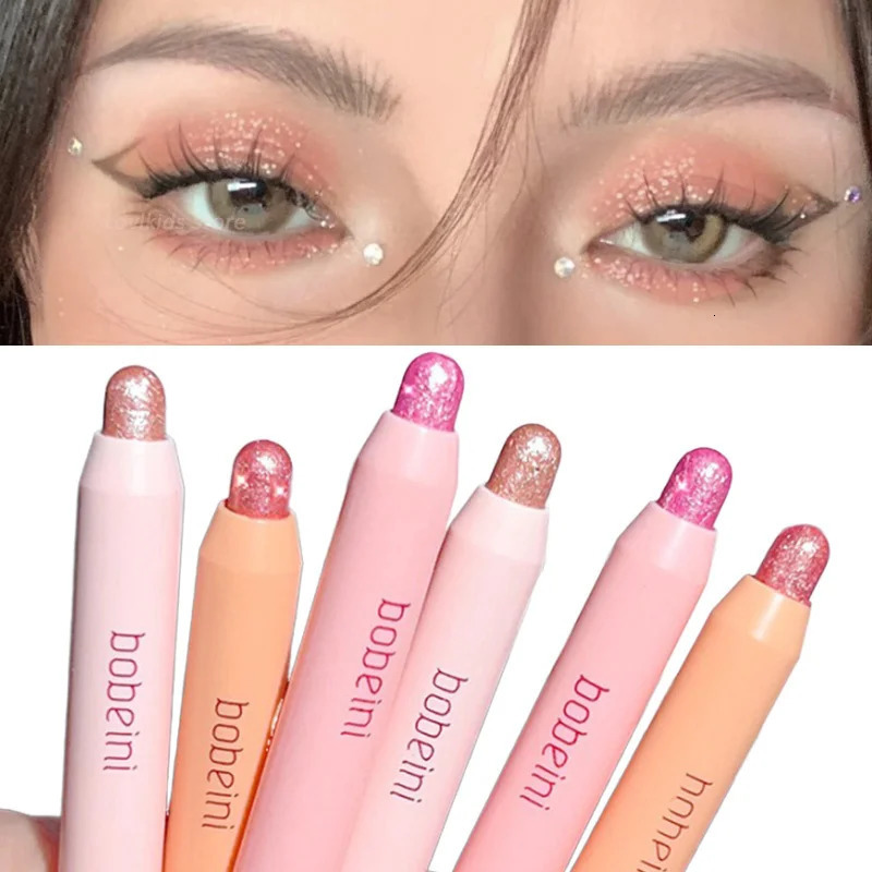 Pearlescent Eyeshadow Stick Pencil Glitter Eyeshadow Waterproof Shimmer Silkworm Liner Pen High-gloss Cosmetics Beauty Makeup 240624