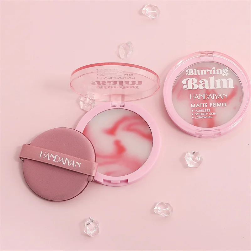 Pink Oil Control Long-lasting Powder Cake with Cosmetic Puff Makeup Powder Waterproof Oil Control Matte Concealer Powder Cream 240624