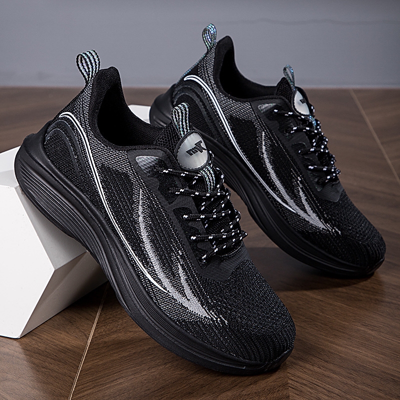 New Autumn Running Breathable Flying Women Lightweight Elastic Soft Sole Sports Students Casual Trend Women'S Shoes