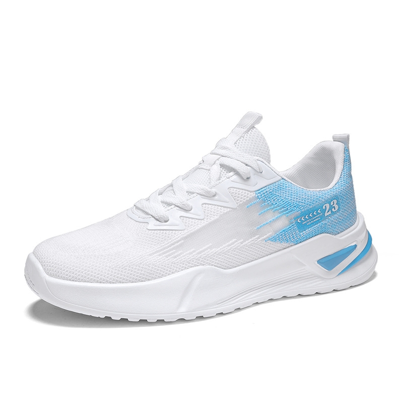 Men'S Flying Woven Sports Shoes Fashion Running Shoes New Low-Top Net Shoes Light Walking Jogging Casual Shoes