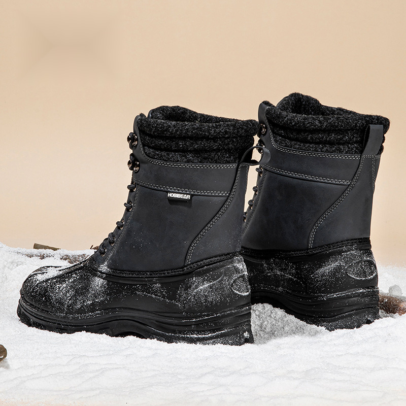 Snow Men S Boots Adult Winter Mid Barrel Work Shoes Cold Ski Warm Cotton Ddmysaturn