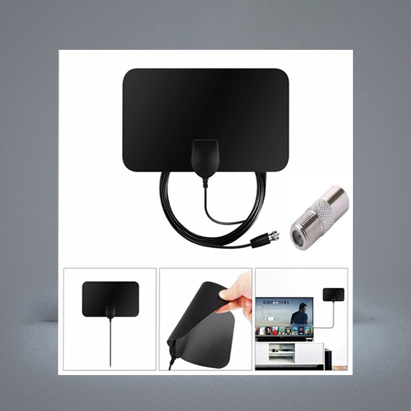 Flat Indoor HD Signal Amplifier Digital TV Antenna 50 Miles Range Skywire