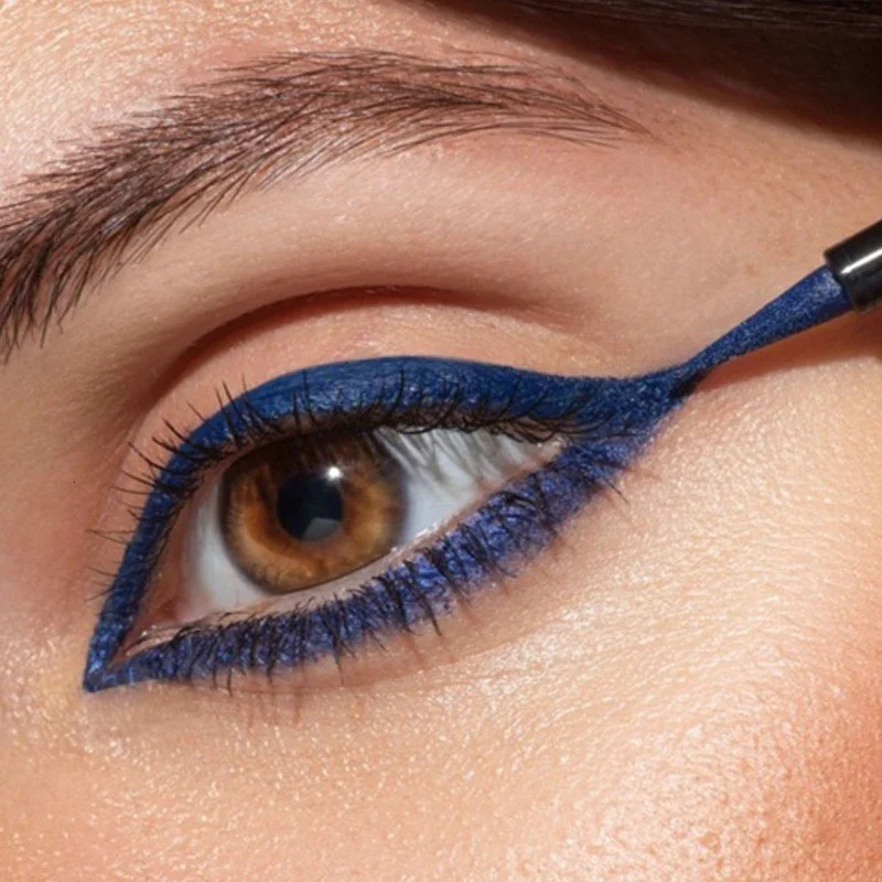 6 Colors Waterproof Blue Liquid Eyeliner Pencil Long-lasting Easy To Wear Matte Eye Liner Black Red White Purple Brown Eyliner 240625