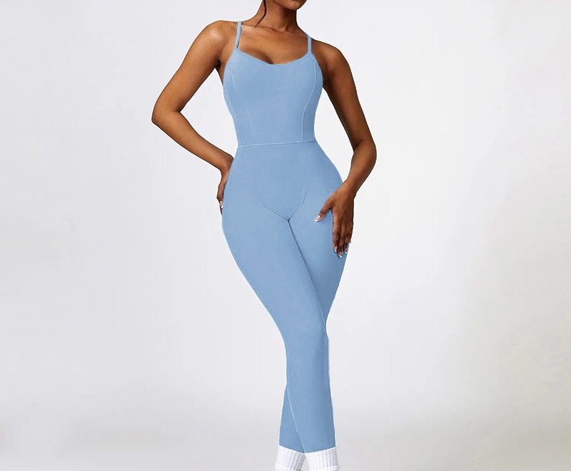 A363 Women Yoga Jumpsuit Seamless Sexy Peach Hip Dress Fiess Outdoor Sports One-Piece Bodysuit