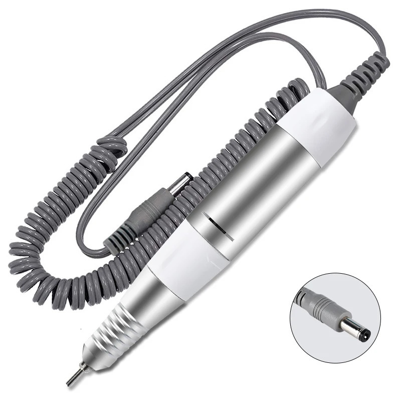 Pro 35000RPM Electric Nail Drill Machine Stainless Steel Handle Electric Manicure Drill Accessory Nail Art Tool 240625
