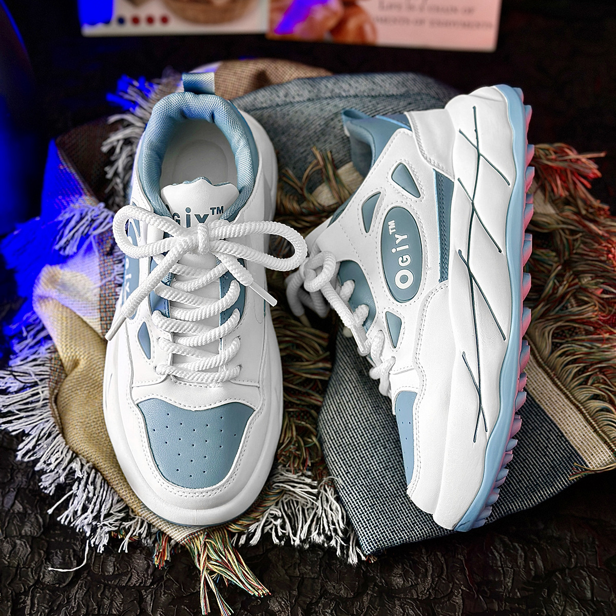 Niche design bread shoes men's casual new national tide brand pops shoes skateboarding shoes models 232