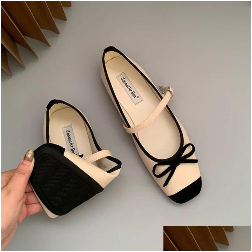 Dress Shoes Womens Flat Fashion Round Toes Slippery Soft Women Mary Jane Ballet Dancer Casual Dance 240606 Drop Delivery Accessories Dhnth