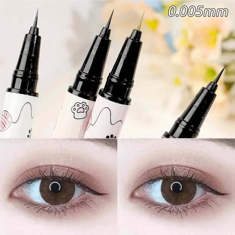 Ultra-thin Matte Quickily Drying Eyeliner Pencil Waterproof Lasting Smooth Lower Eyelash Liquid Eyeliner Eyes Makeup Cosmetics 240625
