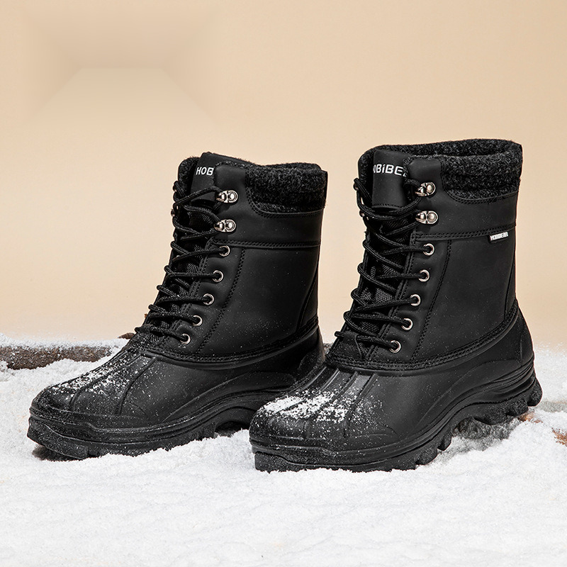 Snow Men S Boots Adult Winter Mid Barrel Work Shoes Cold Ski Warm Cotton Ddmysaturn