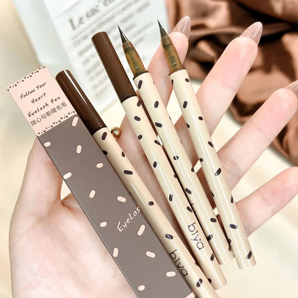 Eyelash Pencil Long Lasting Waterproof Perspirant Resistant Fine Head Non Smudging Eyelash Laying Silkworm Liquid Eyeliner 240625
