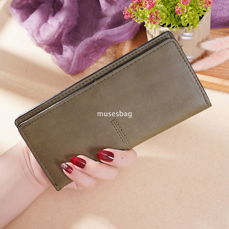 Advanced Women's Fashion Celebrity New Practical and Versatile Multi functional Simplicity Long Student Leisure Wallet Korean Ultra Thin Wallet