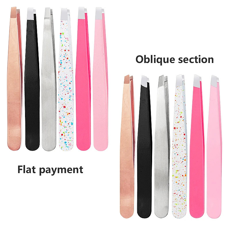 1 Pc Eyebrows Tweezers Trimmer Professional Beard Eyelash Brow Face Hair Removal Tweezer Beautfy Makeup Stainless Steel Tools 240626