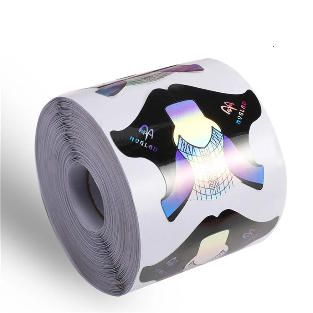 100Pcs Nail Paper Extension Stencil Forms Stickers Holder for Gel Acrylic Tips Builder French Nail Form Tip False Nails Art Tool 240625