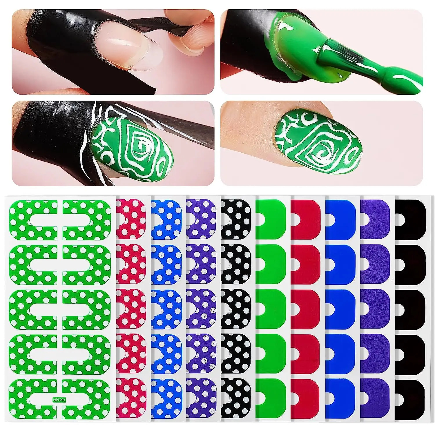 100pcs Nails Protector For Gel Nail Polish Fingers Peel Off Barrier Skin Cuticle French Stickers Painting Manicure Accessorie 240625