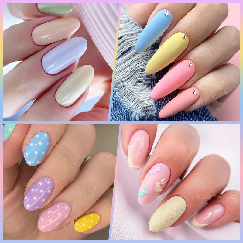 Sweet Spring Summer Color gel nail polish 10ml Light Pink Green Yellow Durable Varnis Semi anent Nail Enamel 240625