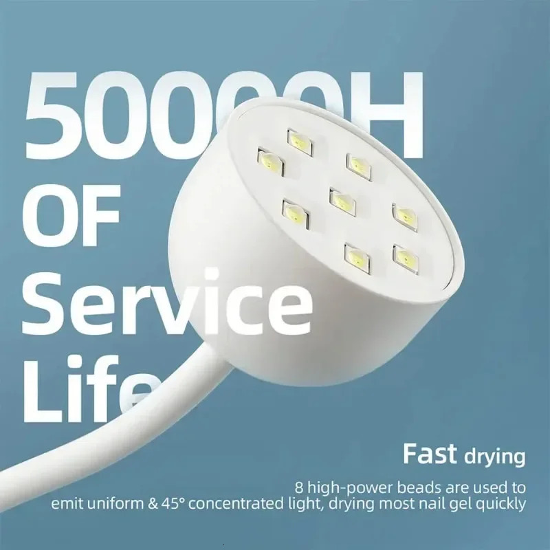 KEMOKO Mini Handheld UV Led Lamp For Nails Portable Rechargeable Nail Dryer For Curing Gel Polish With Display Manicure Machine 240625