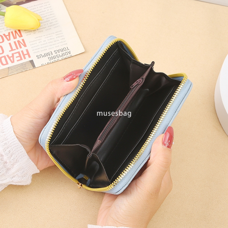 Designer Ms. High Quality New Korean Edition Practical Multi functional Fashionable Middle and Short High end Zipper Classic Retro Versatile Change Ba