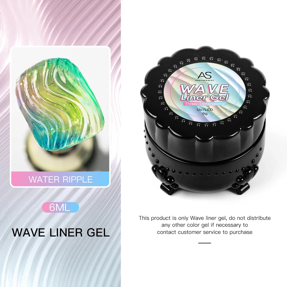 AS 15ml Wave Liner Gel Nail Polish Semi anent UV Gel For DIY Painting Drawing Manicure Varnish Nail Art Liner Gel 240625