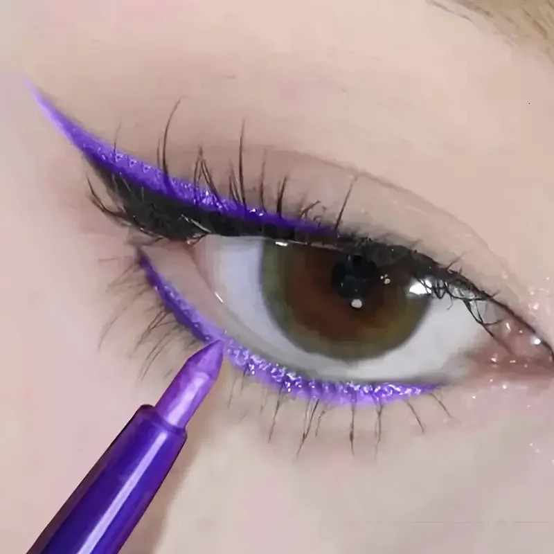 6 Color Waterproof Smudge Proof Eyeliner Gel Pen - Long-lasting Glitter Eye Makeup for Eyelids and Under Crease 240625