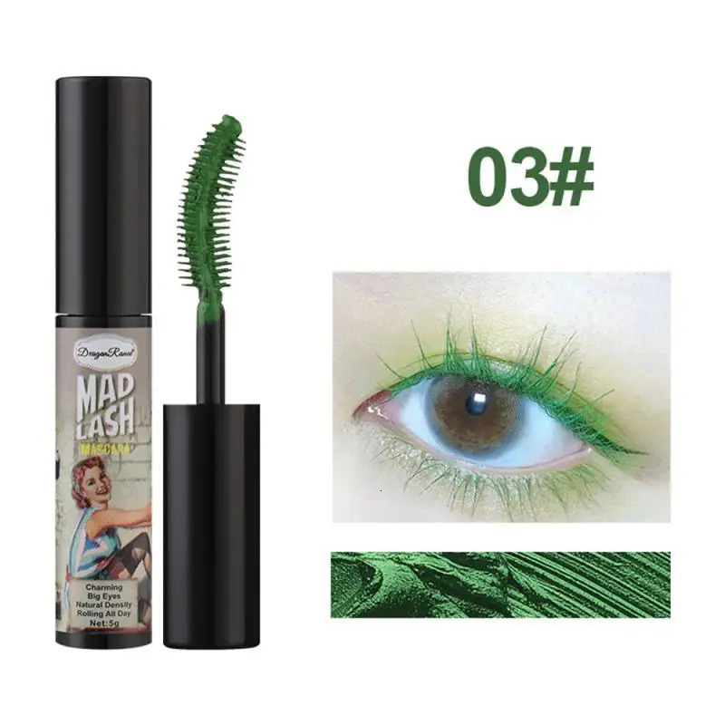 6 Colors Mascara European American Style Color Easy To Color Brushes Thick Slender Curling Eyelashes Extension Makeup Cosmetics 240625