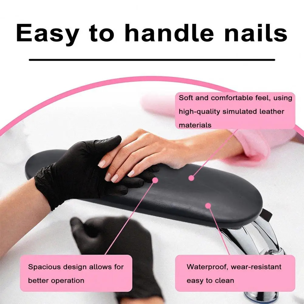 Nail Technician Hand Pillow Portable Foldable Anti-slip Manicure Hand Pillow Comfortable Nail Art Support with 16 for Manicures 240625