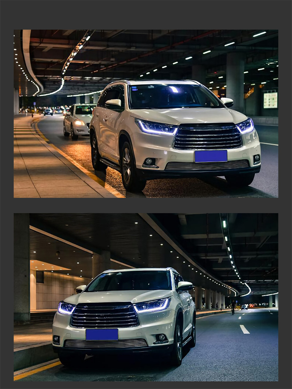 Car Light Assembly for Kulger New Highlander 20 15-20 17 LED Front Headlights Replacement DRL Daytime Light