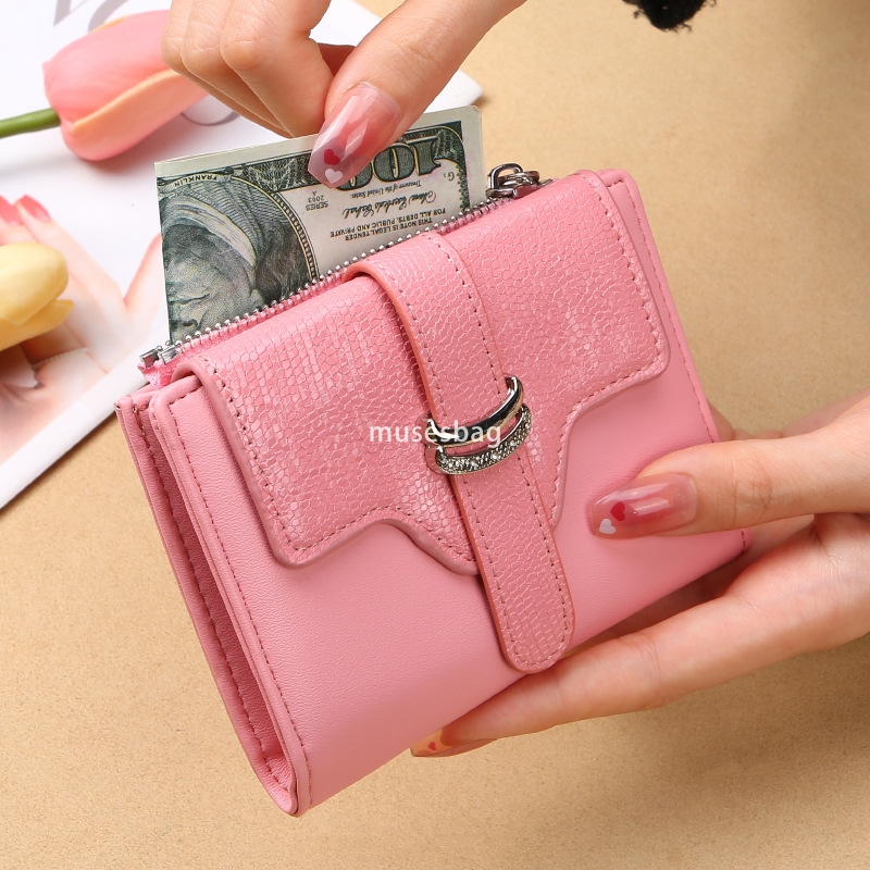 Designer Women's High end Elegant Practical Wallet Short Style New Fashion Instagram Trendy Retro Lightweight Multi functional Zero Wallet Docume