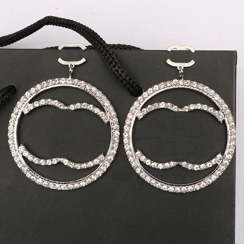 20Style18K Gold Plated Designers Earrings 925 Silver Designer Letter Ear Stud Women Crystal Pearl Geometric Earring for Wedding Party C Jewerlry Accessories